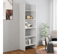 CSYQPDMBDL Bibliothèque, Étagère de Rangement, Étagère de Rangement sur Pied, unité de rayonnage for Salon, Maison, Bureau, Meubles, bibliothèque(High Gloss White)