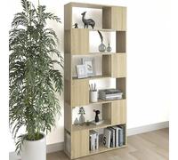 CSYQPDMBDL Bibliothèque, Étagère de Rangement, Étagère de Rangement sur Pied, unité de rayonnage for Salon, Maison, Bureau, Meubles, bibliothèque(Sonoma Oak)
