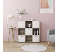 CSYQPDMBDL Bibliothèque, Étagère de Rangement, Étagère de Rangement sur Pied, unité de rayonnage for Salon, Maison, Bureau, Meubles, bibliothèque(White and Sonoma Oak)