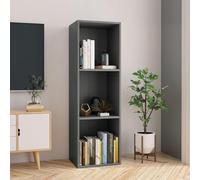 CSYQPDMBDL Bibliothèque, Étagère de Rangement, Meuble TV Gris 36x30x114 Cm, Meuble en aggloméré, étagères et étagères sur Pied