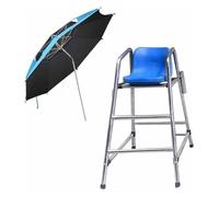 CSYQPDMBDL Chaise de Sauveteur pour Piscine, Chaise de maître-Nageur Haute avec parasols, siège d'observation d'arbitre en Acier Inoxydable for Piscine/Parc Aquatique/Plage(120cm/47.2inch/3.9ft)