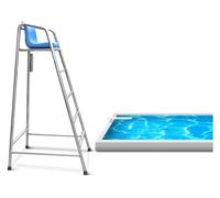 CSYQPDMBDL Chaise de Sauveteur pour Piscine, Tabouret de Bar Amovible for extérieur, chaises de maître-Nageur au Bord de la Piscine, Chaise de maître-Nageur d'arbitre(85x100x180cm/33.5x39.4x71inch)
