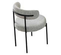 CSYQPDMBDL Chaises de Salle à Manger,Chaise de Salle à Manger Chaise de Salle à Manger de Cuisine, Chaise Ronde à Dossier incurvé avec Pieds en métal for Salon et Chambre à Coucher(Grey)