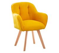 CSYQPDMBDL Chaises de Salle à Manger,Chaise de Salle à Manger Chaise de Salle à Manger Moderne, Confortable, Dossier incurvé et épais, avec Cadre en Bois Dur(Yellow)