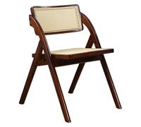 CSYQPDMBDL Chaises de Salle à Manger,Chaise de Salle à Manger Chaise Vintage en rotin Massif, Chaise de Cuisine, de Salle à Manger, avec Dossier et Pieds en Bois, sans accoudoirs, for Salon(Brown)