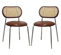 CSYQPDMBDL Chaises de Salle à Manger,Chaise de Salle à Manger Lot de 2 chaises de Salle à Manger avec Pieds en métal for Chambre/Salon/Magasin(F)