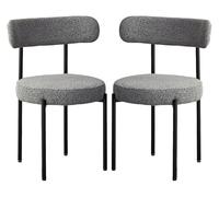 CSYQPDMBDL Chaises de Salle à Manger,Chaise de Salle à Manger Lot de 2 chaises de Salle à Manger, Pieds en métal Modernes, Design Ergonomique, for l'intérieur(Grey)