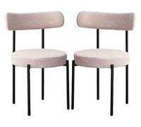 CSYQPDMBDL Chaises de Salle à Manger,Chaise de Salle à Manger Lot de 2 chaises de Salle à Manger, Pieds en métal Modernes, Design Ergonomique, for l'intérieur(Pink)