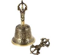 CSYQPDMBDL Cloche de méditation bouddhiste tibétaine, cloches tibétaines en fonte de métal spécial fabriquées en Inde pour la méditation, les rituels, les prières et comme outils bouddhistes