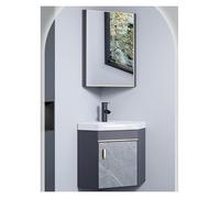 CSYQPDMBDL Ensemble Lave-Mains d'angle, Meuble-lavabo d'angle avec Vasque en céramique et Miroir, Ensemble de Salle de Bain Mural avec Vasque for Petit Espace(43cm/16.9in)