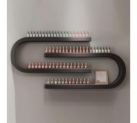 CSYQPDMBDL Étagères Murales pour Vernis à Ongles, Présentoir Mural for Bouteilles de Vernis à Ongles en Forme de U, étagère Flottante for Organisateur de Parfum(Black,2-Piece Set)