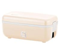 CSYQPDMBDL Gamelle Chauffante Electrique, Chauffe-boîte à lunch portable for bureau, avec récipient en acier inoxydable 304(Beige,S(one layer))