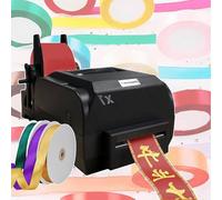 CSYQPDMBDL Machine d'impression de Ruban de Satin, Imprimante à Ruban avec Support de Ruban, Largeur 25-108 mm/12-50 mm/12-20 mm, Vitesse 150 mm/s, Prend en Charge Plus de 50 Langues