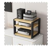 CSYQPDMBDL Meuble Chaine HiFi, Meuble HiFi, Support de Bureau, Petit Support de Rangement for la Maison, Le Bureau ou la Salle de Jeux(Walnut,3Tier-L45cm)