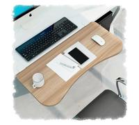 CSYQPDMBDL Plateau de Clavier, Support Clavier, Rallonge de Bureau à Pince, accoudoir for Clavier d'ordinateur, for Bureau Debout(Walnut,22"(55cm))