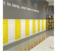 CSYQPDMBDL Rembourrage Mural Anti-Collision, Papier Peint Autocollant, têtes de lit insonorisées, décoration Murale rembourrée for Salle de Jeux(Yellow+White,30PCS)
