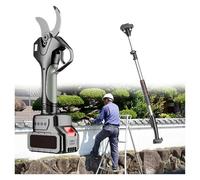 CSYQPDMBDL Sécateur Électrique sans Fil, Sécateur sans Fil, Sécateur de Jardin sans Fil for Branches d'arbres, avec rallonge de 2,1 m et 2 Batteries