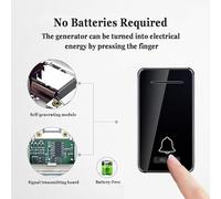 CSYQPDMBDL Sonnette sans Fil Exterieur, Sonnette sans Fil étanche à 6 récepteurs, fonctionnant à Une portée de 650 Pieds de Long avec 36 carillons, 4 Niveaux de Volume(White)