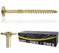 CT Lot de 50 vis à tête plate Torx TX avec tête plate Jaune galvanisé 6 x 300 mm