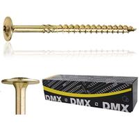 CT Lot de 50 vis à tête plate Torx TX avec tête plate Jaune galvanisé 8 x 160 mm