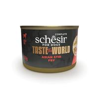 CT-TRONICS Schesir Taste The World Chien 8 x 150 g Nourriture humide pour chiens (sauté asiatique en bouillon)