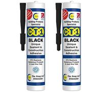 CT1 - Joint de construction et tuyau adhésif, joint d'étanchéité pour presque tous les matériaux (lot de 2) (noir (lot de 2)
