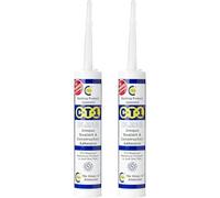 CT1 - Mastic de construction et tube adhésif pour pratiquement n'importe quel matériau (lot de 2)