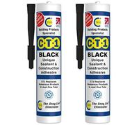 CT1 - Mastic de construction et tube adhésif pour pratiquement n'importe quel matériau (paquet de 2 noir)