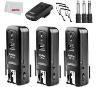 CT16 CT-16 Trigger émetteur Flash Radio sans Fil 16 canaux + Kit de 3 récepteurs pour Canon Nikon Pentax Olympus Speedlite/Studio Flash