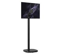 CTA ADD-MSADFSB Support Ergonomique pour écrans et téléviseurs jusqu'à 35" et 10 kg - Support Mobile avec Base Anti-heurt et Hauteur réglable - Qualité Commerciale - Noir