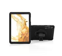 CTA Étui avec Support pour Tablette Samsung Galaxy Tab S8+ Plus, léger, Absorption des Chocs, Protection Contre Les Rayures, Porte-Stylo W/S et poignée rotative | pour Galaxy Tab S7+/S8+ & S7 FE