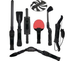 CTA Sports Pack 8 en 1 pour Wii Sport Resort - Manette de Jeu avec Détection de Mouvement et Connectivité USB - Accessoires Wii