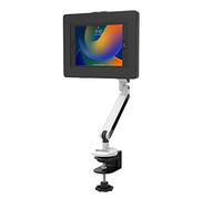 CTA Support de bureau à pince pour tablette - Bras de fixation sécurisé pour bureau avec boîtier de qualité supérieure et bras réglable - iPad 10e génération 11,9" - iPad 7/8/9 Gen 10,2" - Galaxy Tab S7/S8 - Lenovo Tab 4 - Blanc (PAD-ADMAE)