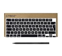 CTBDZ Capuchons de touches de clavier de rechange pour MacBook Air 13" 15" M4 A3240 A3241 disposition britannique 2024-2025 (noir)