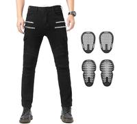 CTBQiTom Pantalon de Moto pour Homme Jeans Blindé avec Armure CE Amovible