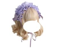 CTCOIJRN Bandeau gothique Lolita large for femmes et filles, bandeau antidérapant à la mode, accessoires for cheveux Bandeaux(Purple)