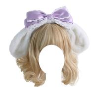 CTCOIJRN Bandeau oreilles d'animaux, bandeau d'oreille de chien, Lolita, cerceau d'animaux mignons, couvre-chef, accessoires for cheveux Bandeaux(Lavender)