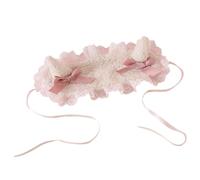 CTCOIJRN Bandeau oreilles de mouton mignon for femmes et filles, accessoires de cheveux Lolita, bandeau avec nœud, bandes de cheveux à la mode Bandeaux(Beige)