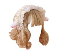 CTCOIJRN Bandeau oreilles de mouton mignon for femmes et filles, accessoires de cheveux Lolita, bandeau avec nœud, bandes de cheveux à la mode Bandeaux