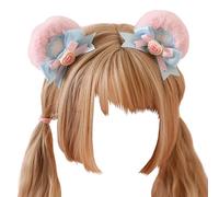 CTCOIJRN Bandeau oreilles d'ours, mignon, for femmes et filles, accessoires for cheveux Lolita, bandeaux d'animaux, à la mode Bandeaux(Pink Bear Ears)