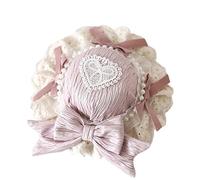 CTCOIJRN Bandeaux à nœud for femmes et filles, accessoires de cheveux Lolita, bandeau avec nœud antidérapant, à la mode Bandeaux(Pink purple hat)