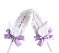 CTCOIJRN Bandeaux de Cheveux for Femmes, Bandeau Cosplay de Demoiselle d'honneur, Couvre-Chef en Dentelle Lolitas avec de Jolies décorations de nœud Papillon, Accessoires for Cheveux Bandeaux