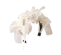 CTCOIJRN Bandeaux en dentelle beige for femmes, bandeau Lolita, bandeau for cheveux, chapeau haut-de-forme, bandeaux à la mode, accessoires de costumes Bandeaux(Hair Hoop)