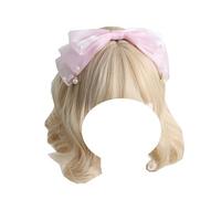 CTCOIJRN Bandeaux en perles japonaises for femmes, bandeau noué à la mode for filles, bandeau antidérapant, accessoires for cheveux Bandeaux(Light Pink)