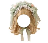 CTCOIJRN Bandeaux for femmes et filles, coiffure Lolita, bandeaux en dentelle, accessoires for cheveux Bandeaux(Headband 2)
