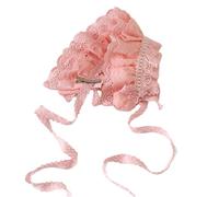 CTCOIJRN Bandeaux larges for femmes, bandeau Lolita en dentelle rose, cerceau for cheveux, bandeaux à la mode, accessoires de Costume Bandeaux(Type A)