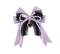 CTCOIJRN Bandeaux magiques noirs violets for femmes, bandeau gothique Lolita à la mode, accessoires for cheveux for filles Bandeaux(Bow Fish Mouth Clip)