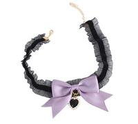 CTCOIJRN Bandeaux magiques noirs violets for femmes, bandeau gothique Lolita à la mode, accessoires for cheveux for filles Bandeaux(Love Choker)