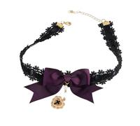 CTCOIJRN Bandeaux roses antidérapants for femmes, bandeaux gothiques lolita à la mode, joli bandeau for filles, accessoires de cheveux Bandeaux(Black purple choker)