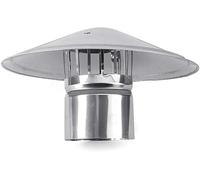 CTCOIJRN Chapeau de cheminée en acier inoxydable, anti-courants d'air, convient à tous les types de carburant, protection contre la pluie et la neige, 75 mm (75 mm)